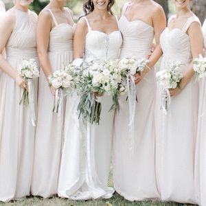 Bill Levkoff Champagne Bridesmaid Dress